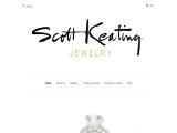 Scott Keating Design Gold, Platinum, Diamond platinum earrings