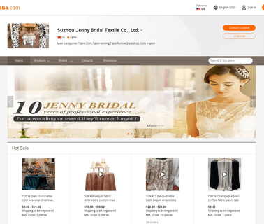 Suzhou Jenny Bridal Textile table chair covers