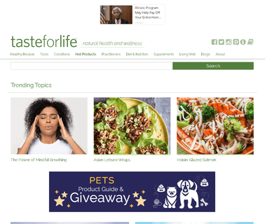 Taste For Life Publications foods publications