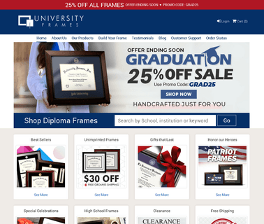 University Frames gifts embroidered