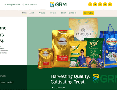 Grm Overseas | Premium Rice Brand promise brand