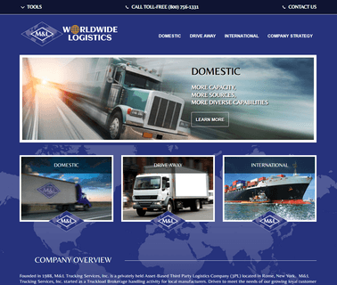 M & L Worldwide Logistics truck shipping services