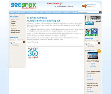 Home - Seasnax organic salty