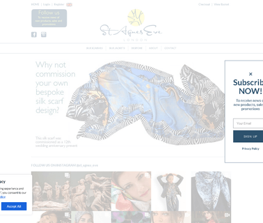 St Agnes Eve british handmade