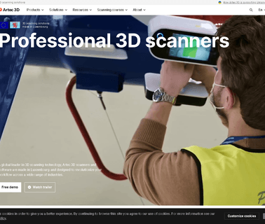 Artec 3D scanning resolution