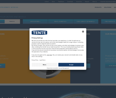 Tente Casters healthcare workstations
