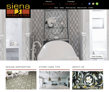 Siena Marble & Mosaic flooring fireplaces