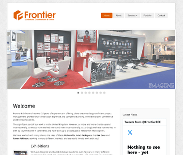 Frontier Exhibitions Home visualisation