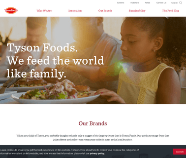 Tyson Foods In food report