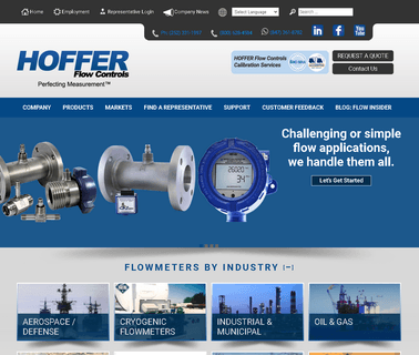 Hoffer Flow Controls data recording instruments