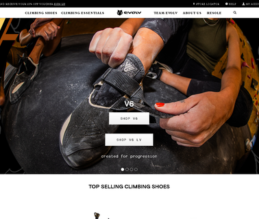 Evolv climbing sports shoes