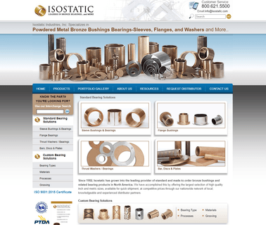 Home - Isostatic Industries bearing thrust washers