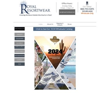 Royal Resortwear,  imprinted hats