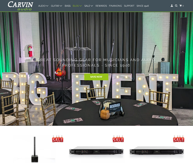 Carvin Guitars music recording equipment