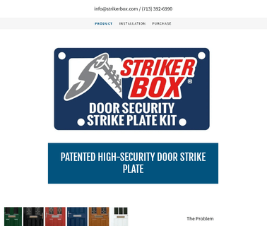 Striker Box™ Door Security Products, L built kit