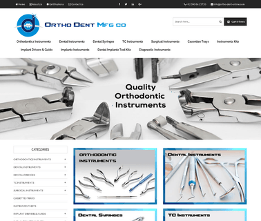 Ortho Dent Mfg Co instruments rubber