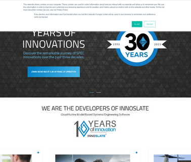 Spec Innovations display systems and software