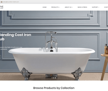 Anping Sunshine Sanitary Ware cast iron bathtubs