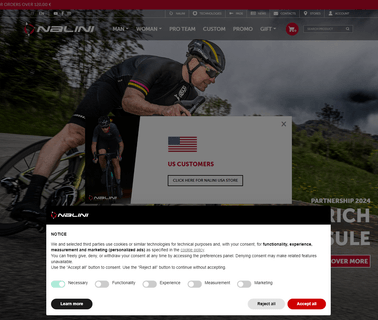 Nalini, Official Website, Abbiglia sport leader
