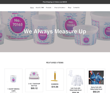 E Z Mix, We Always Measure Up anti paint