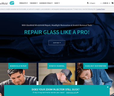 Glasweld, Windshield Glass Repair air removal