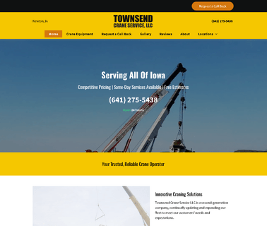 Townsend Crane Service LLC Crane Equipment Newton Ia fully service