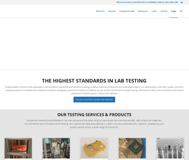 Analytical Testing Services Oneida Research Services chemical analytical services