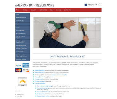 American Bath Resurfacing in New Jersey and Arizona wooden countertops