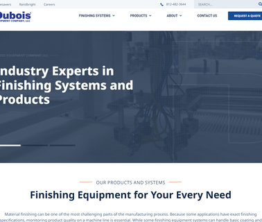 Us Made Finishing Systems and Finishing Equipment build equipment