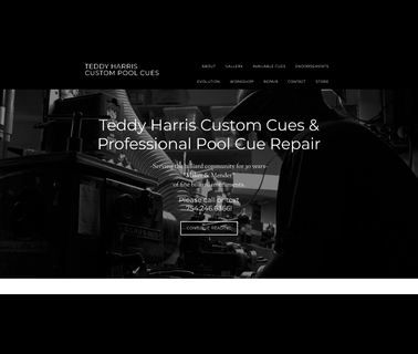 Ted Harris Custom Cues billiard custom