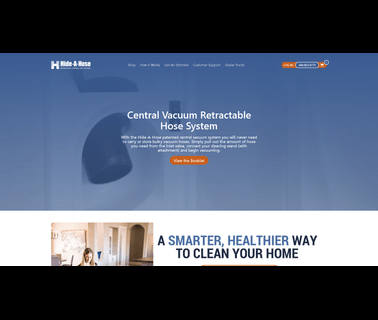 Central Vacuum Retractable Hose System; Hide a Hose vacuum central