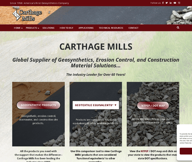 Carthage Mills control erosion