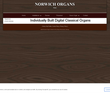 Norwich Organs. Home Page digital builders