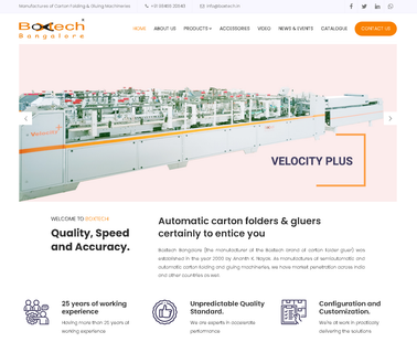 Boxtech Bangalore folding gluing machine