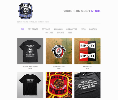 Homepage - Droidart graphic design fashion