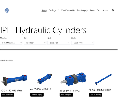 Indian Pneumatic & Hydraulic Co. long cylinders