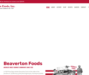Beaverton Foods condiments packaged