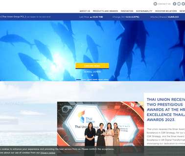 Thai Union | a Global Seafood Leader over tables