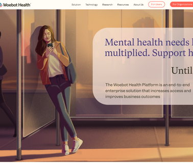 Home - Woebot wellness design