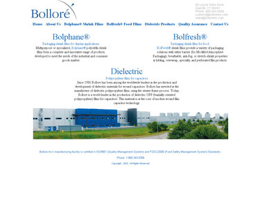 Bollore Inc. meat poultry packaging films