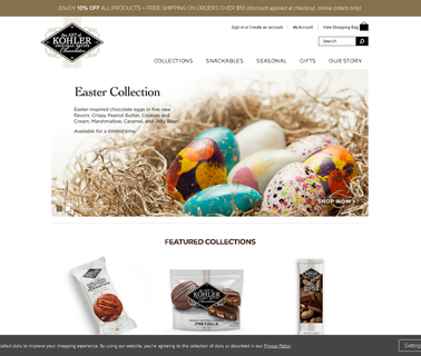 Kohler Original Recipe Chocolates & Brandy whiskey brandy
