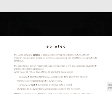 Www.Eprotec.Ch melt pump