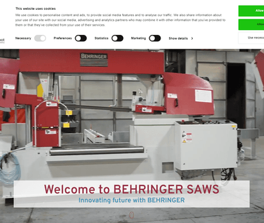 Behringer Saws. metal plate conveyor