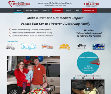 1 800 Charity Cars charity donation