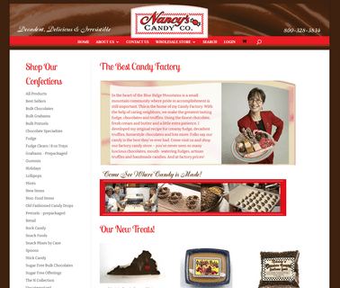 Nancys Candy Co blue shipping
