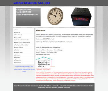 Sonnet Industries alarm clocks