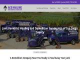 Hauling Junk Removal & Demolition San Diego Ace Hauling hauling