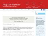 Wagenbach Verlag Klaus Wagenbach Gmbh geschichte