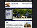 W.C. Black and Sons Land Clearing Demolition Excavating commercial dump trucks
