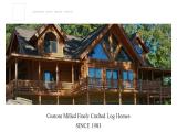 Gable Log Homes, Cypress Log Home oak floating floor